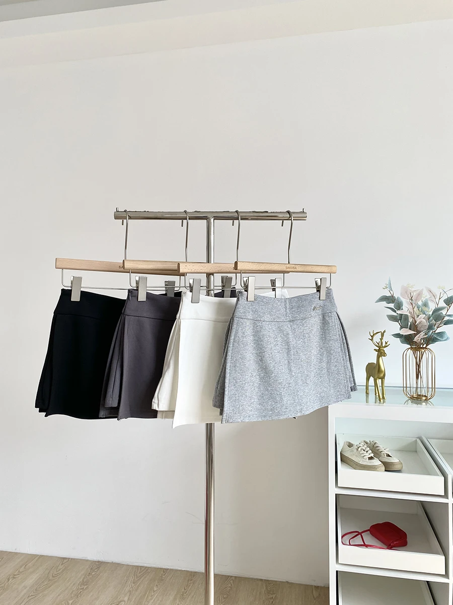 Été 2025 taille haute a-ligne jupe pantalon décontracté Faion coréen Sle femmes ouvert fendu minceur jupes trajet Polyester