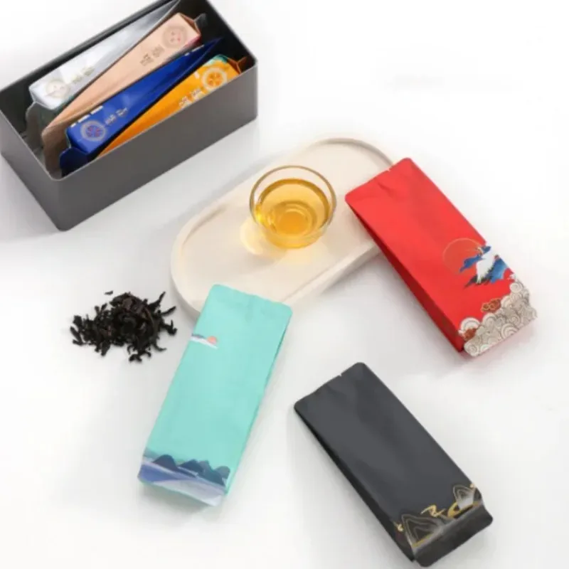 

50PCS Colorful Foil Bags with Open Top - Heat Sealable Pouches for Coffee, Powder, Snacks Candy Sugar Heat Sealing Food Storage