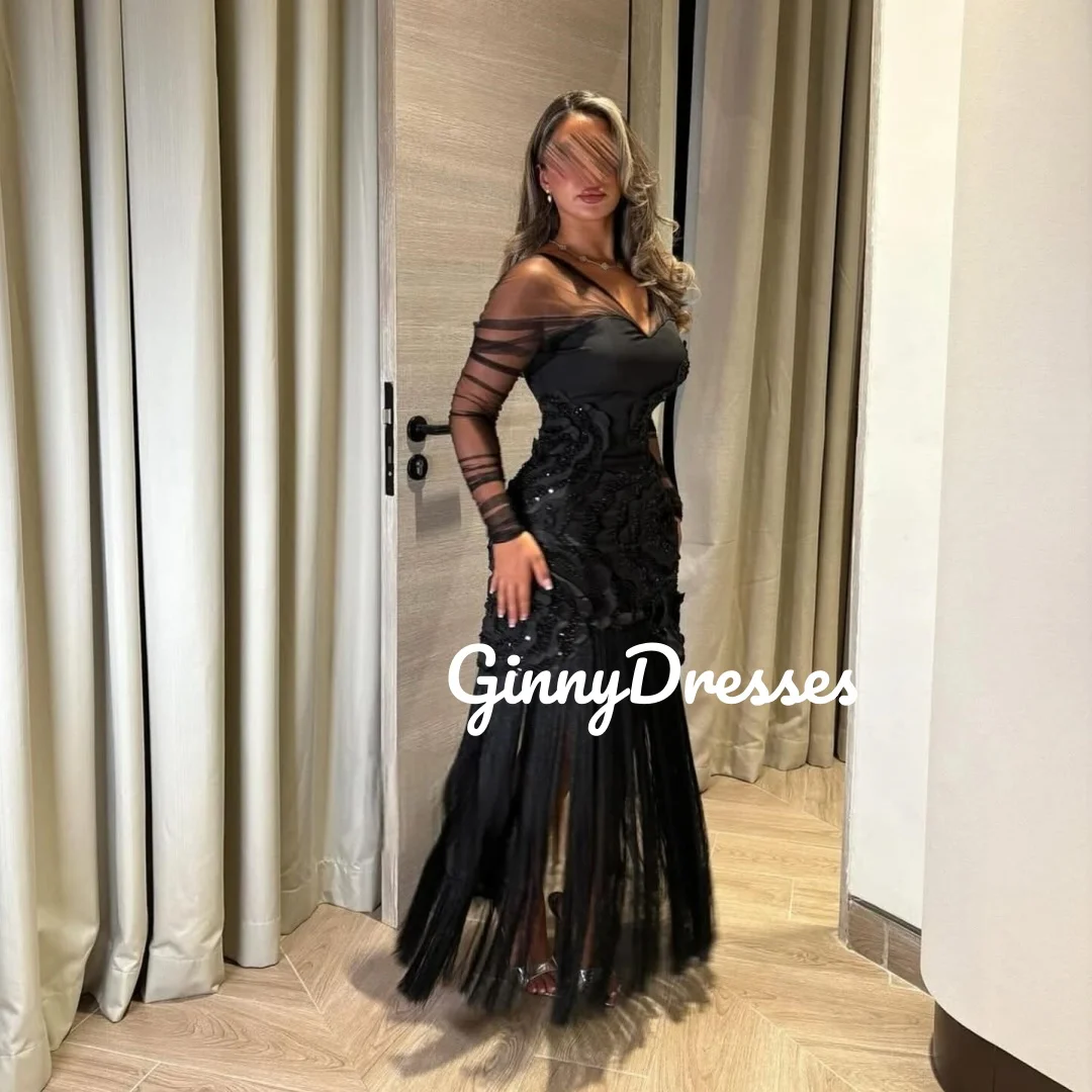 

Роскошные кружевные вечерние платья по индивидуальному заказу, трапециевидные платья длиной до пола с v-образным вырезом для выпускного вечера, свадебное платье на молнии с рюшами и длинными рукавами