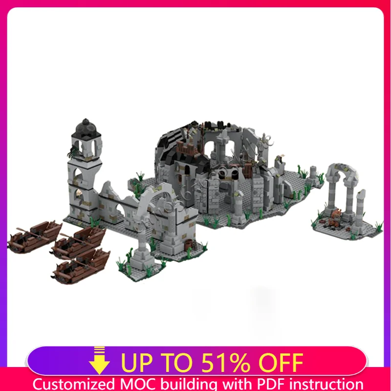 

2838 Parts MOC Hot Selling The Fall Of City Model Children's Puzzle Assembly DIY Building Blocks Surprise Birthday Festival Gift