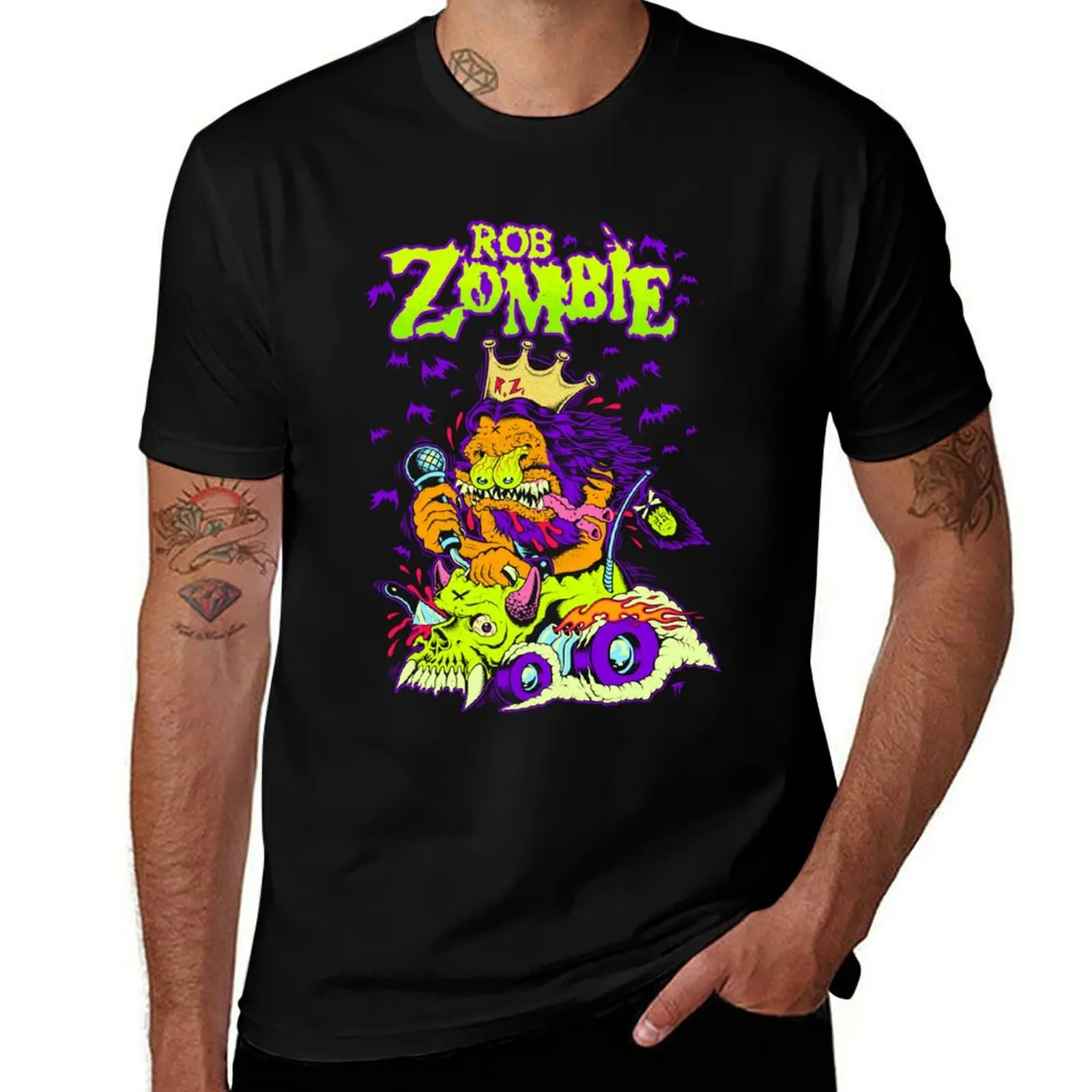 

Funny Graphic Gift Rob Zombie Beautiful Model King Freak Long Sleeve Retro Wave T-Shirt t shirt man plain T-Shirt