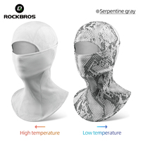 ROCKBROS Winter Cycling Balaclava Thermochromic Windproof Warm Fleece Balaclava High Elastic Face Mask Scarf Cycling Headgear