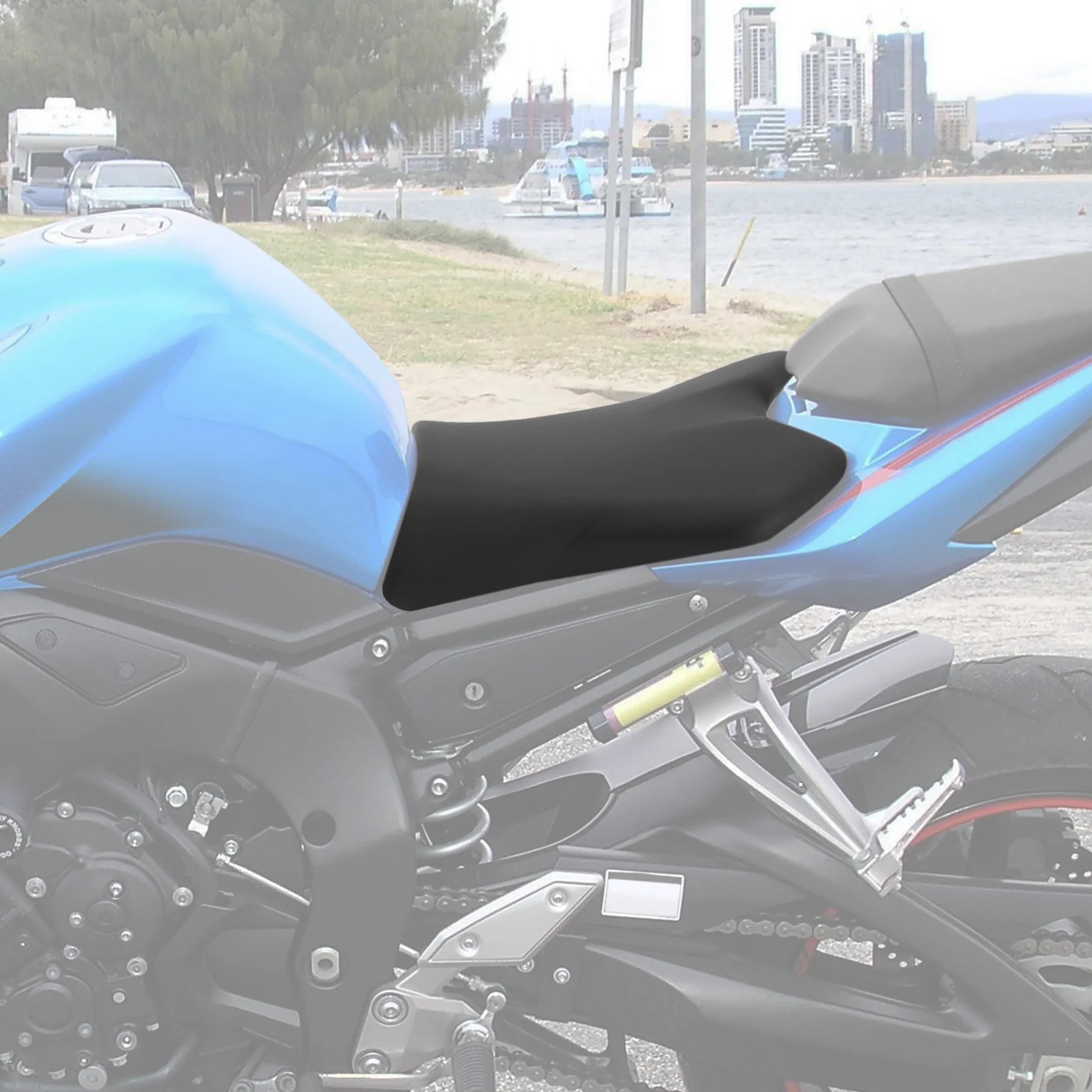 Черное переднее сиденье для водителя, подходит для Yamaha FZ1N FZ1 Fazer FZ1-S Fazer 2006-2015