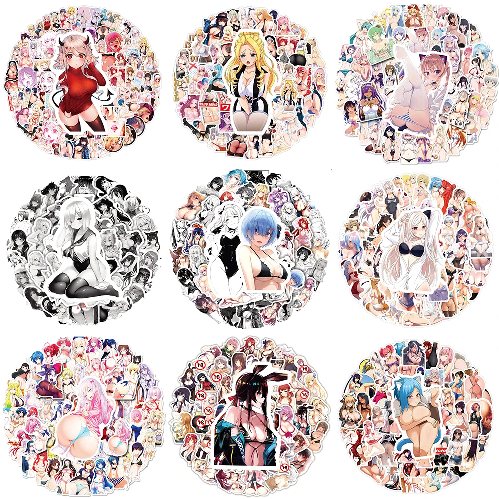 

50/100pcs Waifu Sexy Girls Cartoon Stickers Anime Hentai Bunny Girl Sticker for Adult DIY Suitcase Phone Laptop Cute Decals Toys