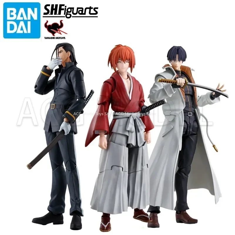 

In Stock Bandai TAMASHII Kenshin Himura Shinomori Aoshi Saitou Hajime Rurouni Kenshin S.H.Figuarts Action Figure Anime Model Toy