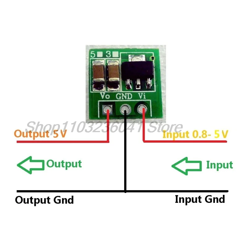 10PCS DC-DC Step-Up Power Module 1.5V 1.8V 2.5V 3V 3.3V 3.7V 4.2V To 5V Boost Conversion Module 150KHZ Frequency 480mA Output