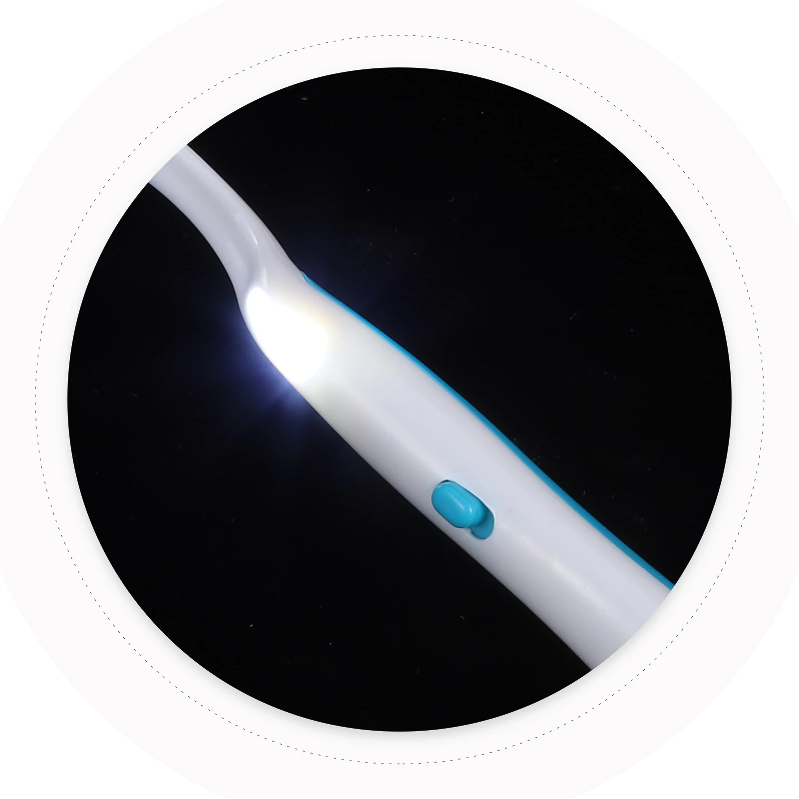 

Anti-Fog Mouth Mirror Led Illuminated Dental Tool Blue Stomatoscope Plastic Speculum Corrosion Resistant Clear Visibility