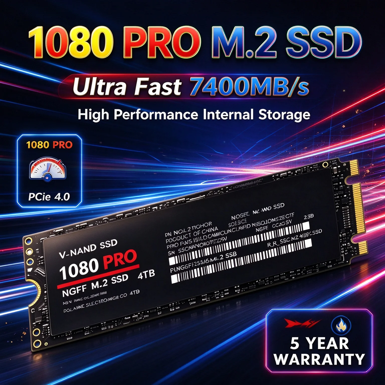 1080PRO for Laptop Desktop Notebook Genuine NEW NGFF Interface SSD M.2 Hard Disk Drive Internal Solid State Hard Drive 500GB-4TB
