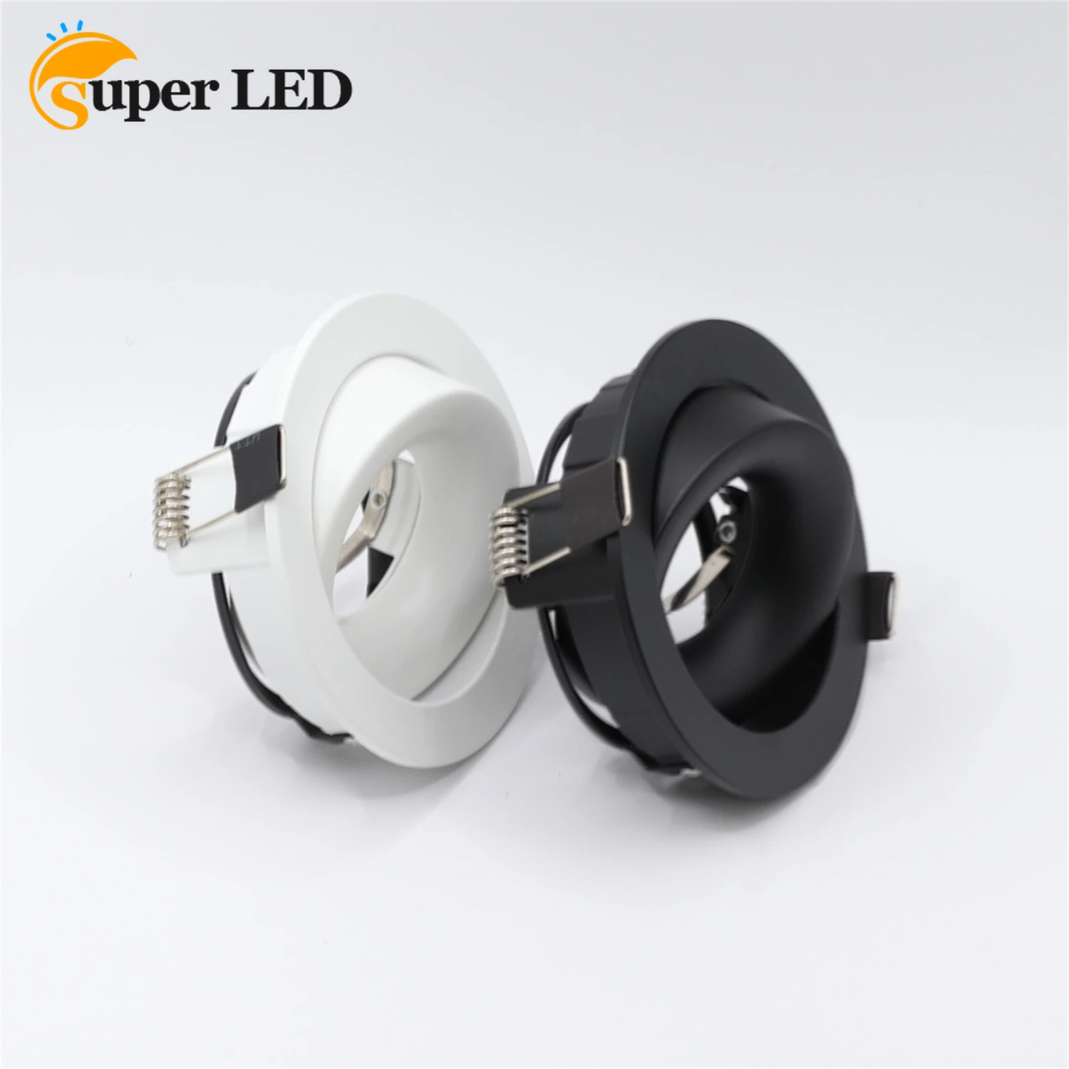 Zinc Alloy MR16 GU10 LED Halogen Trumpet Recessed Round Lighting for Hotel Home Bathroom Balcony Downlight Housing