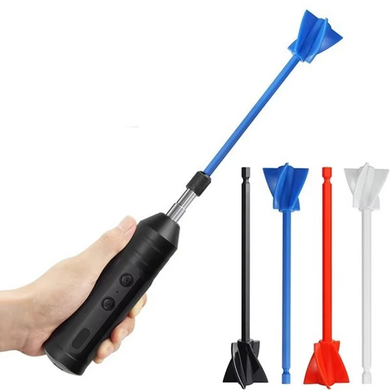 

For Epoxy Resin Latex Oil Paint Epoxy Mixing Stick Paint Stirring Rod Putty Cement Paint Mixer Attachment With Drill Chuck