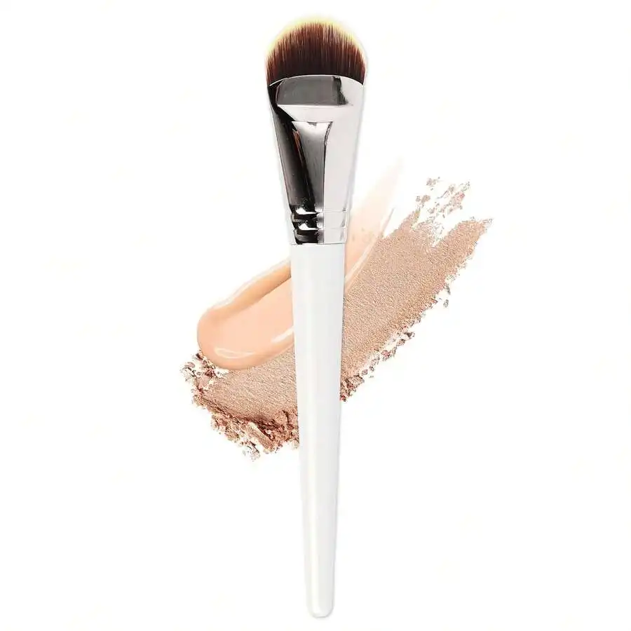 

Tongue Shaped Foundation Makeup Brush, Soft Synthetic Bristles, High Coverage Concealer Contour Face Cosmetic Brush