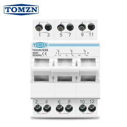 TOMZN 3P 380V AC 40A 63A MTS Dual Power Manual Transfer Isolating Switch Interlock Circuit Breaker