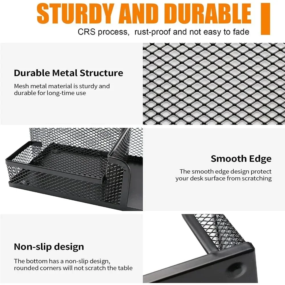 ที่ใส่ปากกาตั้งโต๊ะ ที่จัดระเบียบโต๊ะ ชุดที่ใส่ปากกาตาข่าย 3 ช่อง อุปกรณ์ตั้งโต๊ะงานฝีมือมาร์กเกอร์