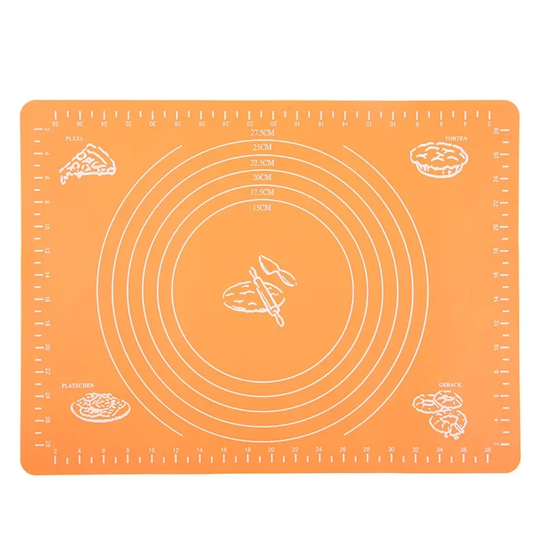 Silicone Dough Kneading Scale Mat Heat Proof Mat Placemat High Temperature Resistant Non-Slip Silicone Mat Baking Accessories