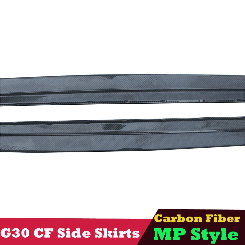 Genuine Carbon Fiber M Performance Style Side Skirts Extensions Bumper for BMW 5 Series G30 M5 F90 2017+