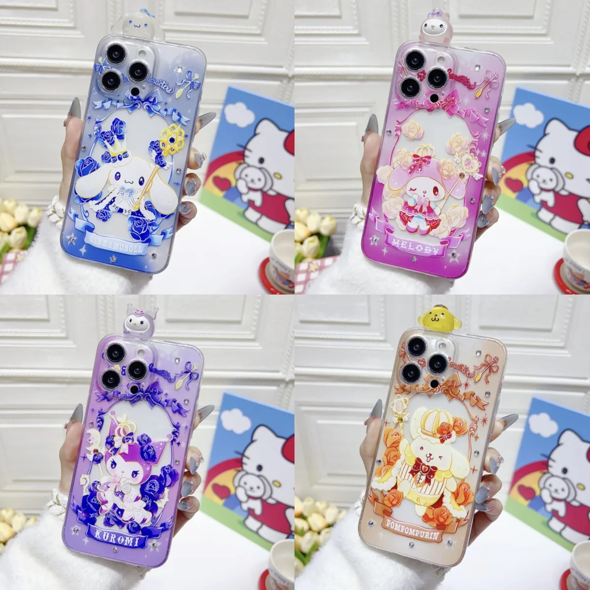 For Samsung Galaxy S8 S9 S10 S20 S21 S22 S23 S24 S25 S26 Note 8 9 10 20 Plus Ultra FE Edge Diamond Melody Kuromi TPU Case