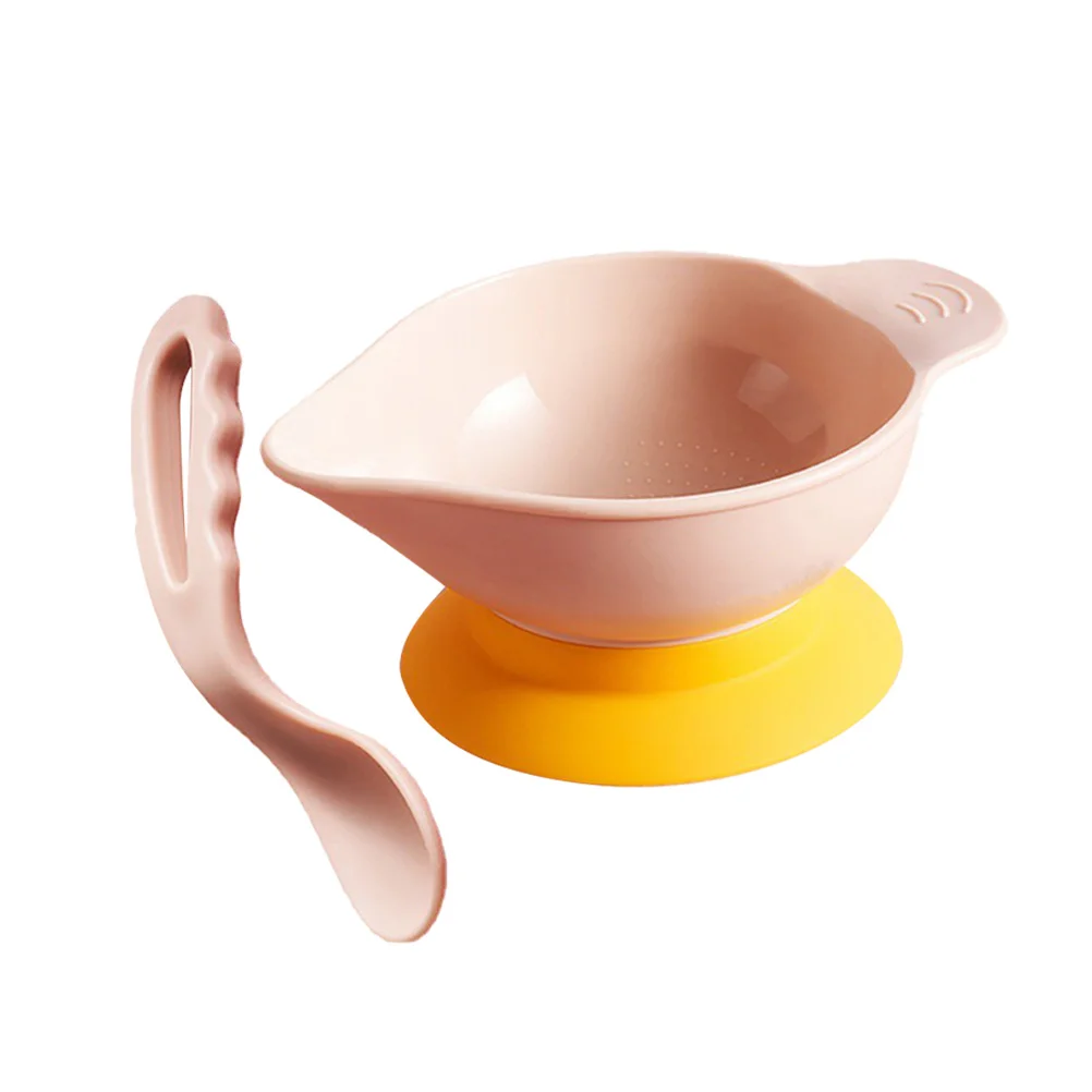 1 conjunto de tigela de sucção do bebê colher conjunto criança primeiro estágio transição alimentação texturizado colisão emocionando hábito refeição