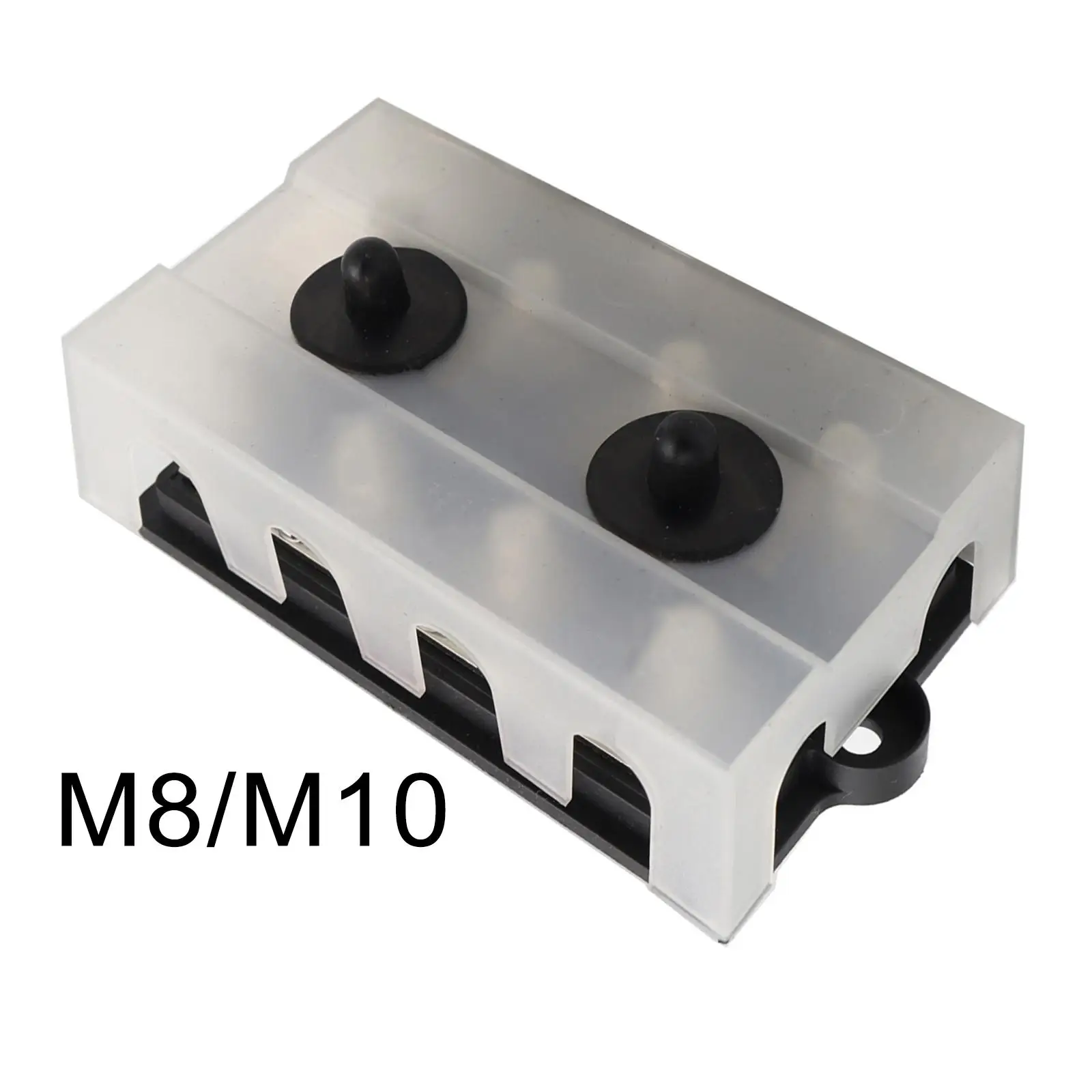 Power Distribution Block 4 Way 48V 150 Amp with Cover Heavy Duty Busbar Bus Bar for RV Automotive Truck Yachts Vehicles