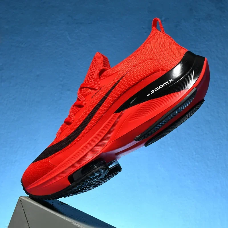 Men's Running Shoes with Air Cushion Carbon Plate Women's Lightweight Outdoor Sports Sneakers for Jogging Gym Training Couple
