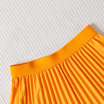 Girls Breathable Midi Skirt 3 Summer Girls Cute Cool Breathable Wrinkled Mid Length Solid Color Half Skirt Princess Casual Birthday Party Dress Half Skirt 3