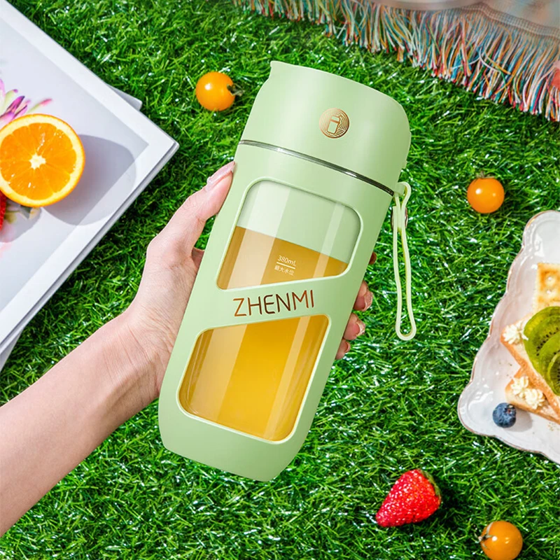 ZHENMI Portable Vacuum Juicer Crushed Ice Mixer Electric Mini Blender Fruit Vegetables Quick Juicing Kitchen Food Processor