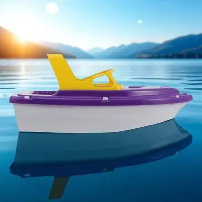 1個入り砂浜遊びセット 可愛いプラスチック製レースボート お風呂で浮かぶスピードボート 子供用プール水遊び用プラスチック製スピードボートおもちゃ