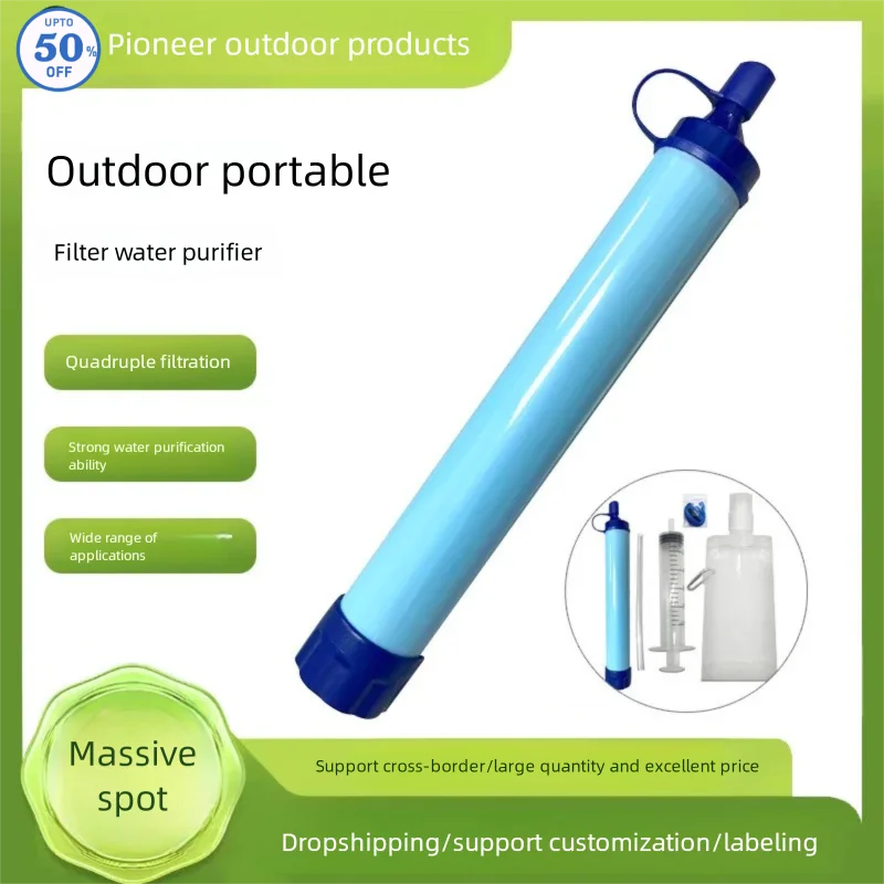 

Outdoor Mini Water Filter Straw – Portable Camping Water Purifier for Hiking, Survival & Emergency Use
