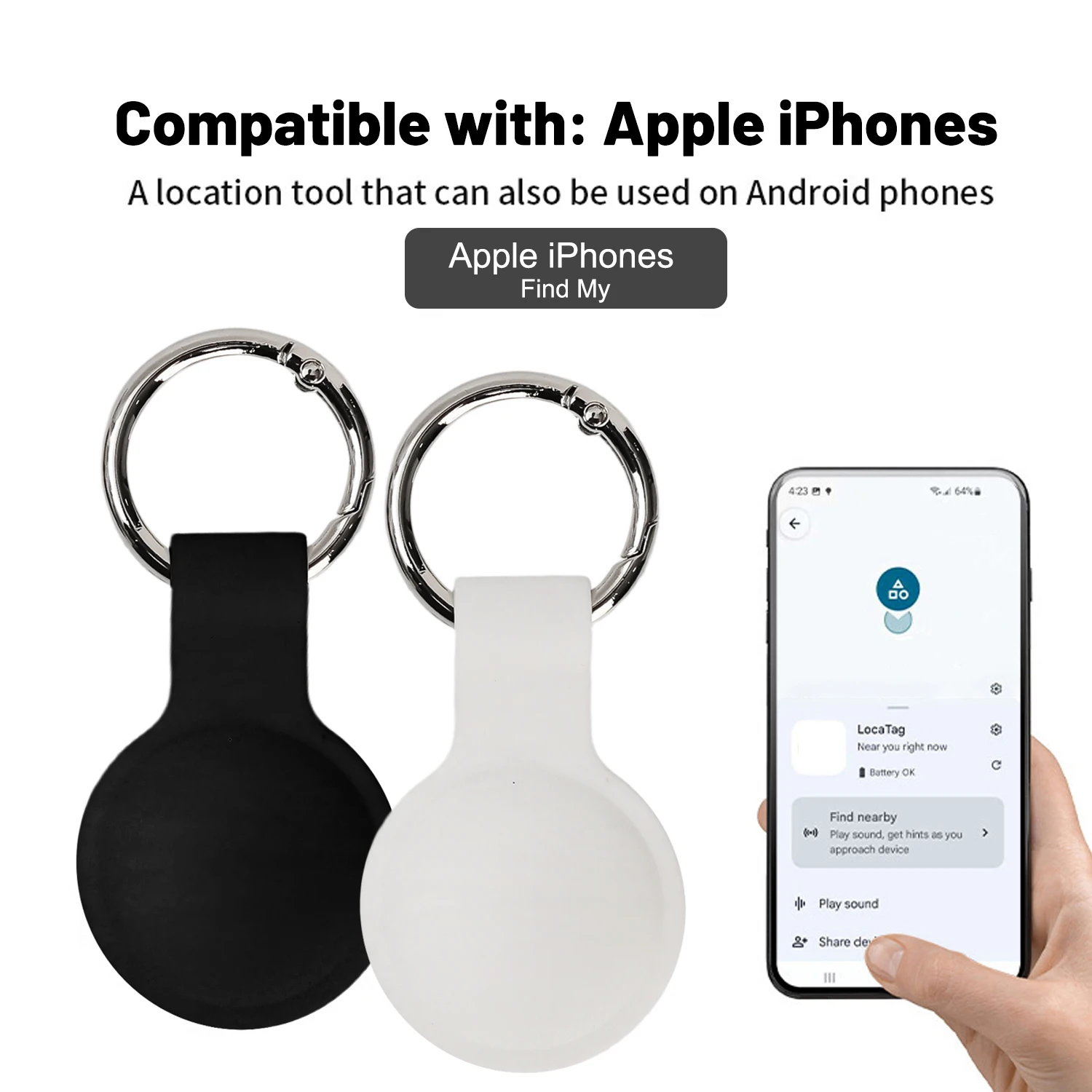 أجهزة تعقب محدد العلامات الذكية لجهاز Apple AirTag Mini GPS Tracker Car Vehicle Protable Anti Lost Case Bluetooth Localizador #3