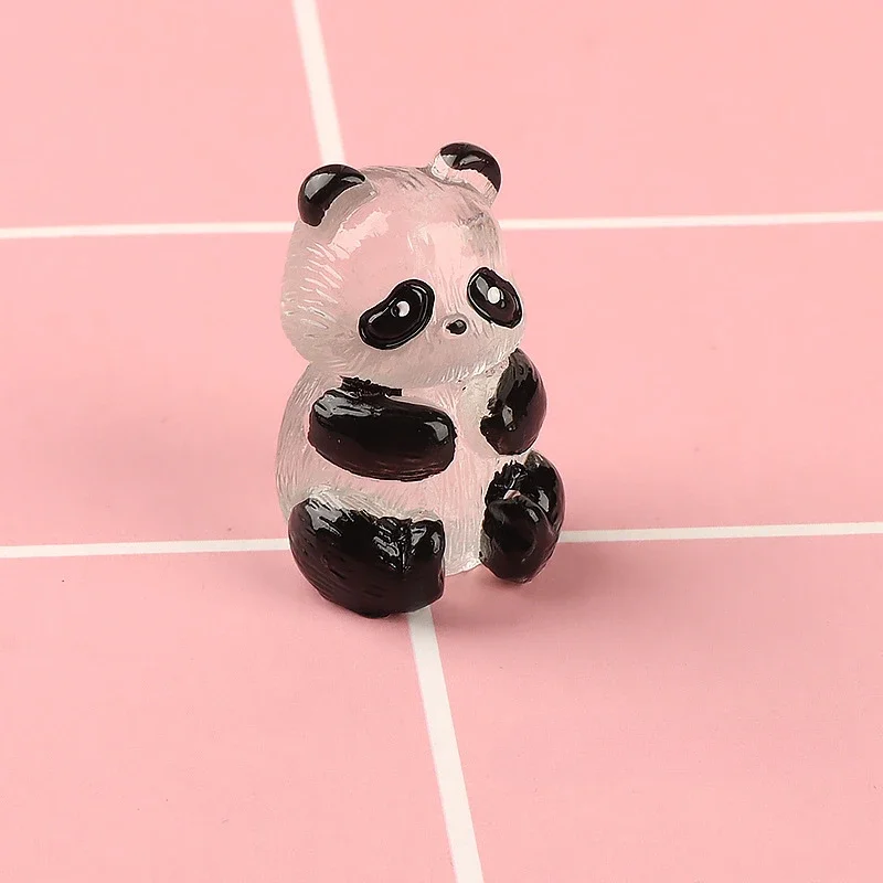 1pcs Resin Red Panda Resin Cartoon Jewelry Accessories DIY Hair Accessories, Phone Cases, Clothing Materials Luminous Toys