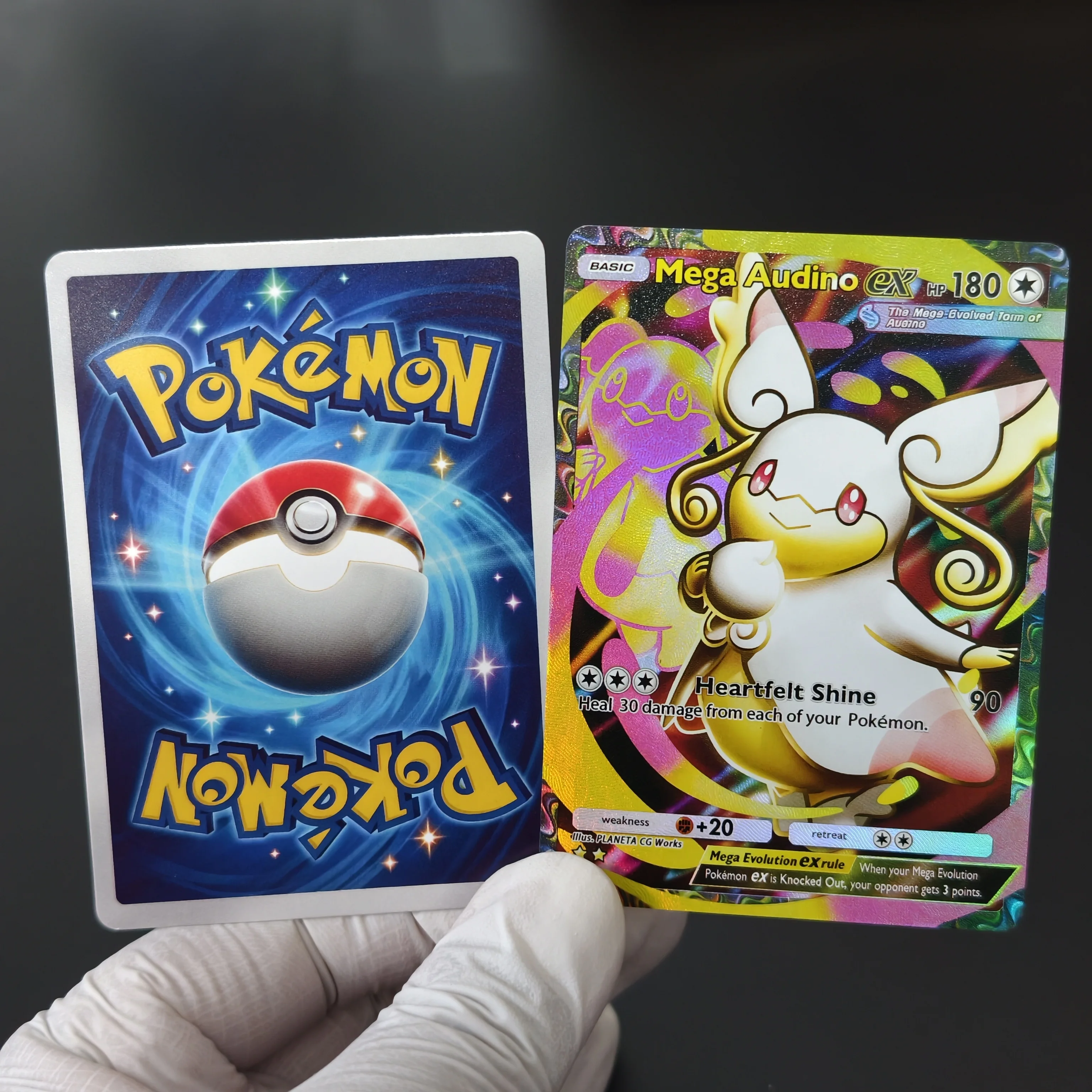DIY 11PCS Pocket Collection Card TCG Audino Lucario Sceptile Zoroark Camerupt Holo Shiny English Collection Anime Game Card
