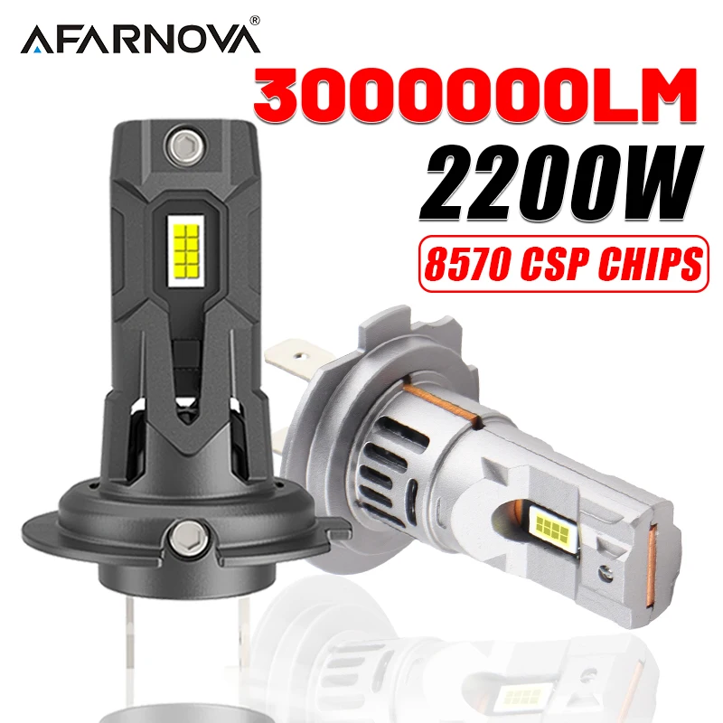 

Светодиодные фары H7 1000 Вт 400000LM 2 шт. Автомобильный фонарь 9080 CSP Chip Дальний ближний свет CANBUS 6000K 1: 1 Мини-размер Plug&Play 12 В Автоматическая лампа