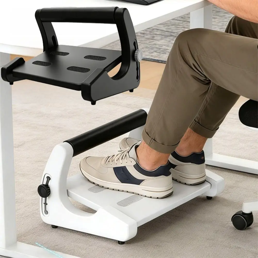 

Adjustable Angle Under Desk Footrest Non-Skid Bottom 5 Level Adjustable Footstool Ergonomic Comfortable Office Desk Foot Rest