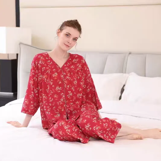 camicia-da-notte-mcjiang-da-donna-nuova-collezione-primavera-2026-in-taffeta-floreale-rosso-ultra-morbido-abbigliamento-da-casa-per-la-nuova-vita-di-coppia-scollo-a-v-maniche-lunghe
