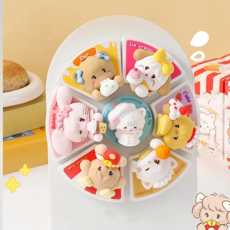 

New Mikko Afternoon Tea Series Stereo Refrigerator Blind Box Toys Kawaii Mikko Mousse Latte Refrigerator Stickers Ornaments Gift