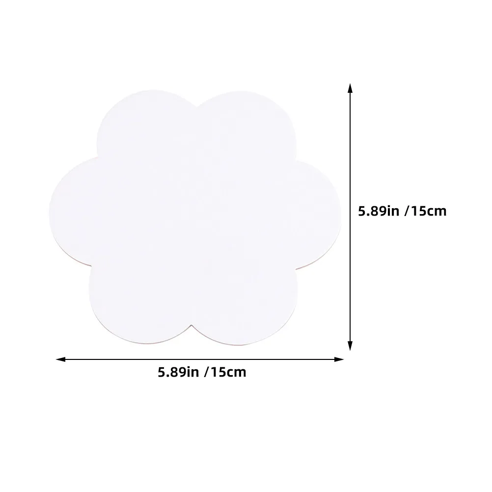 4Pcs Oil Painting Canvas Boards Flower Shape Cotton Stretched Blank Canvases Panel Artistic Surface for Beginners Students