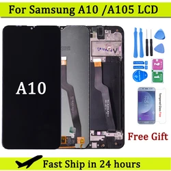 Dla Samsung A10 A105 wyświetlacz lcd ekran dotykowy Digitizer zespół do Samsung A105/DS A105F A105FD A105A lcd