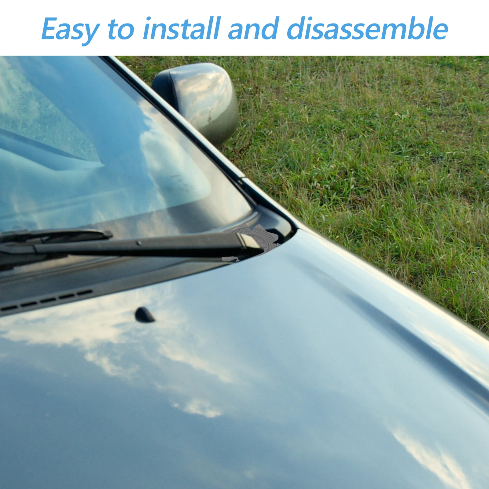 

Wiper Hole Guards Universal Car Windshield Dust Cover Gray Large Hole Silicone Pads Wiper Arm Covers