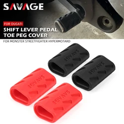 Gear Pedal Brake Lever Foot Pad For DUCATI Streetfighter 848/1100 Monster 821 Diavel XDiavel 1098 1198 Shift Lever Toe Peg Cover