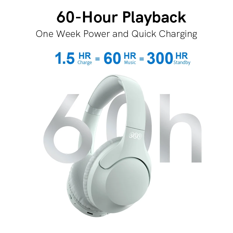 QCY H2 Pro earphone Bluetooth 5.3, Headset Stereo 3D HIFI tanpa kabel, earbud bermain game