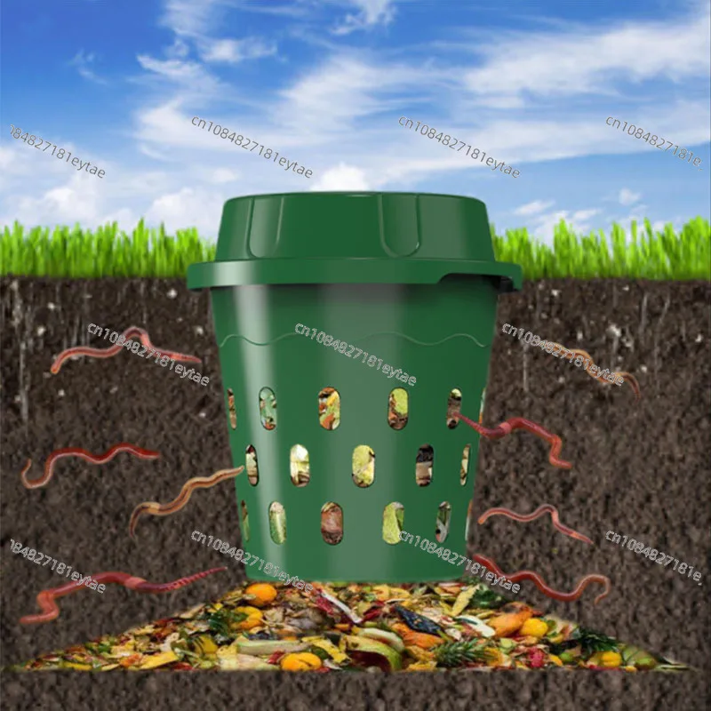 Compost Bin for Garden Outdoor Organic Fertilizer Kitchen Waste Vermicomposting Worm Farm DIY