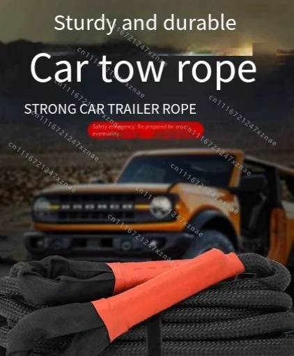 5,10,15,20, 25-ton rescue rope for ，truck tractorsTow rope, special thickened elastic pull rope，For off-road vehicles