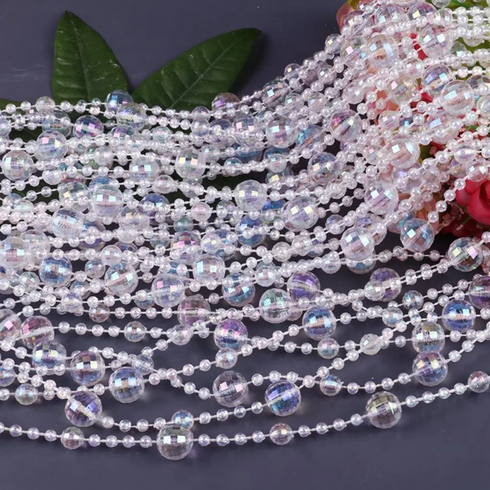 Acrylic Bead Chain Wedding Ceiling Decoration Colorful Crystal Strand Earth‑Bead Line Curtain Door Curtain for Party Event Decor