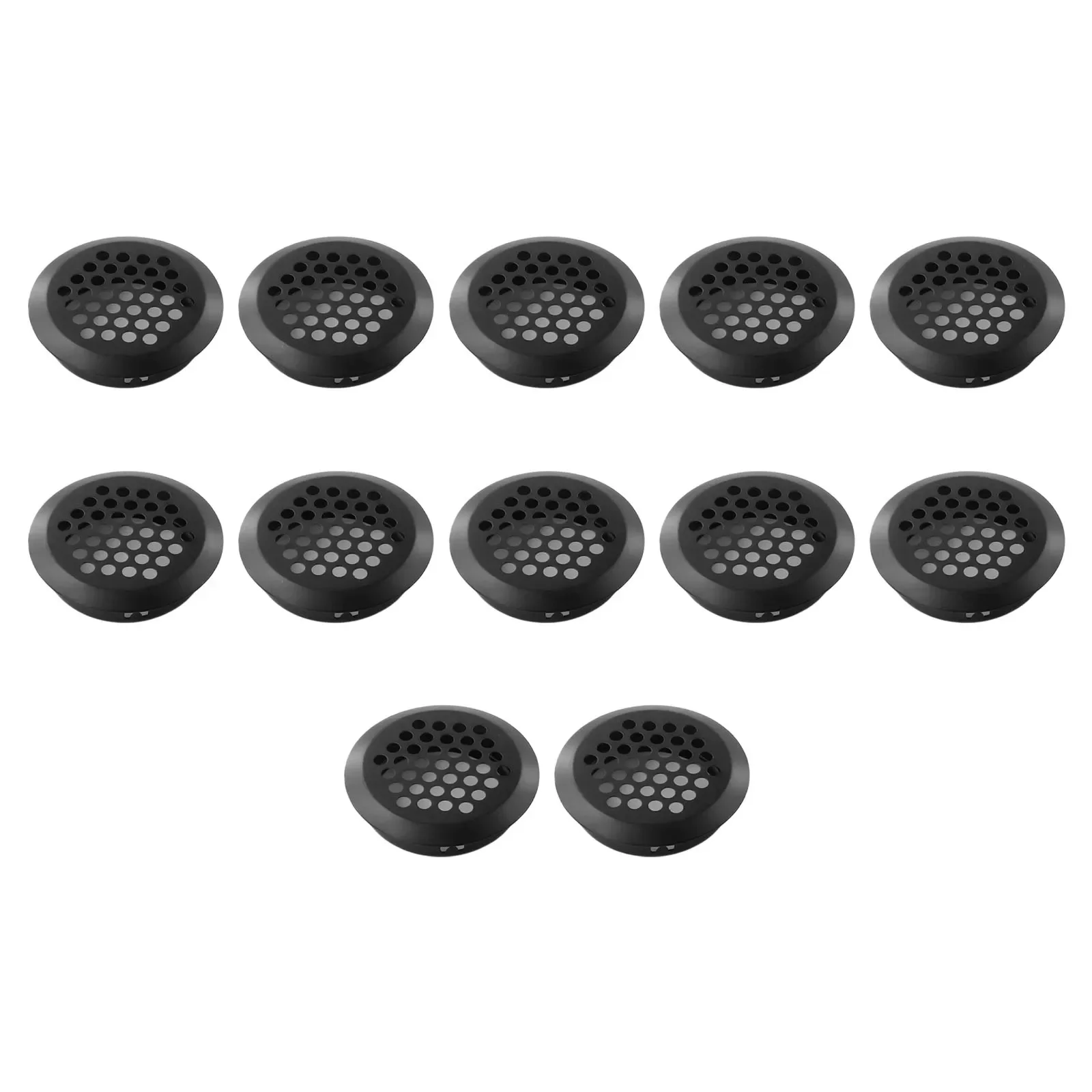 Grelhas de Ventilação Redondas para Home Decor, Ar Vent Louver Hole, Paineis de Malha para Armários, Armários Decorativos, 35mm, 12Pcs