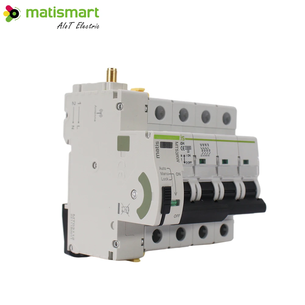 Matismart Tuya Rccb Smart Life AC Remote Control Circuit Breaker MT53RW