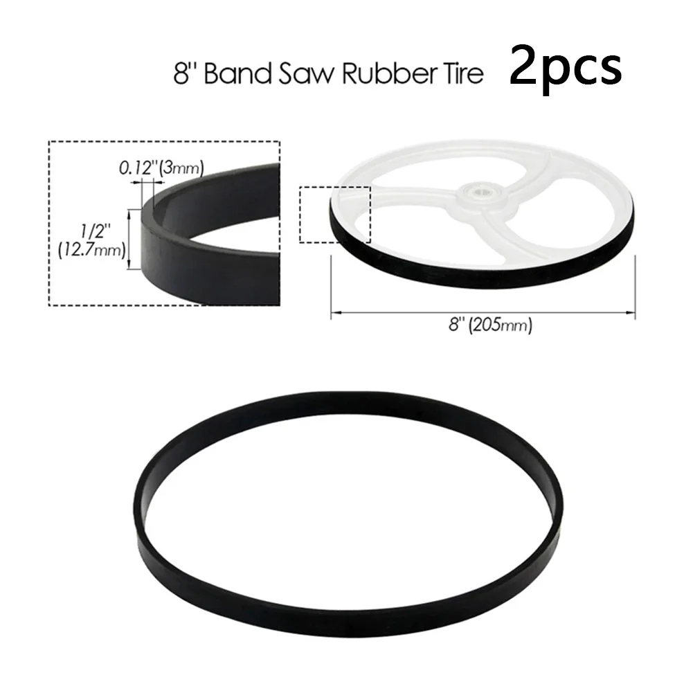 2pcs Bandsaw Bands Rubber Tire Woodworking Tools Spare Parts For 8 Inch 9 Inch 10 Inch 12 Inch 14 Inch Band Saw Scroll Wheels