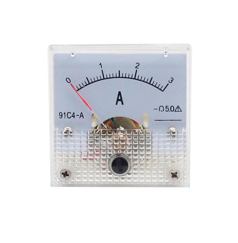 91C4-A DC Pointer type Ammeter 1A 2A 3A 5A 10A 15A 30A 50A 75A 100A 150A 200A 300A 400A 500A Analog Mechanics Plate table