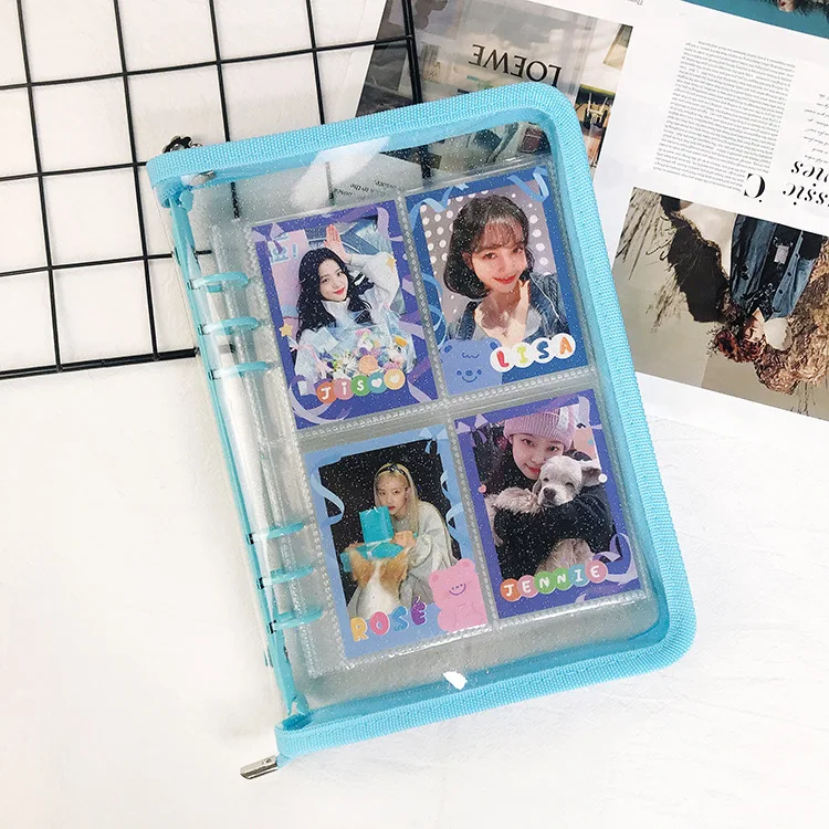 A5 A6 Zipper Binder Photo Card Collection Book Postcard Organizer Diary Notebook School Stationery