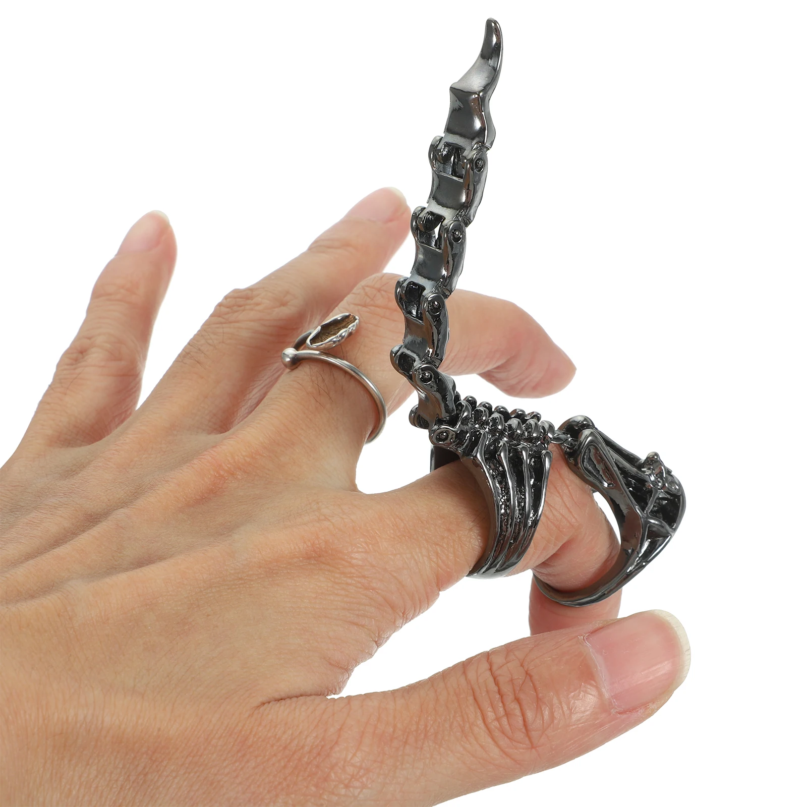 

Scorpion Knuckle Swing Mens Adjustable Rings Hip Hop Gothic Black Men's Man