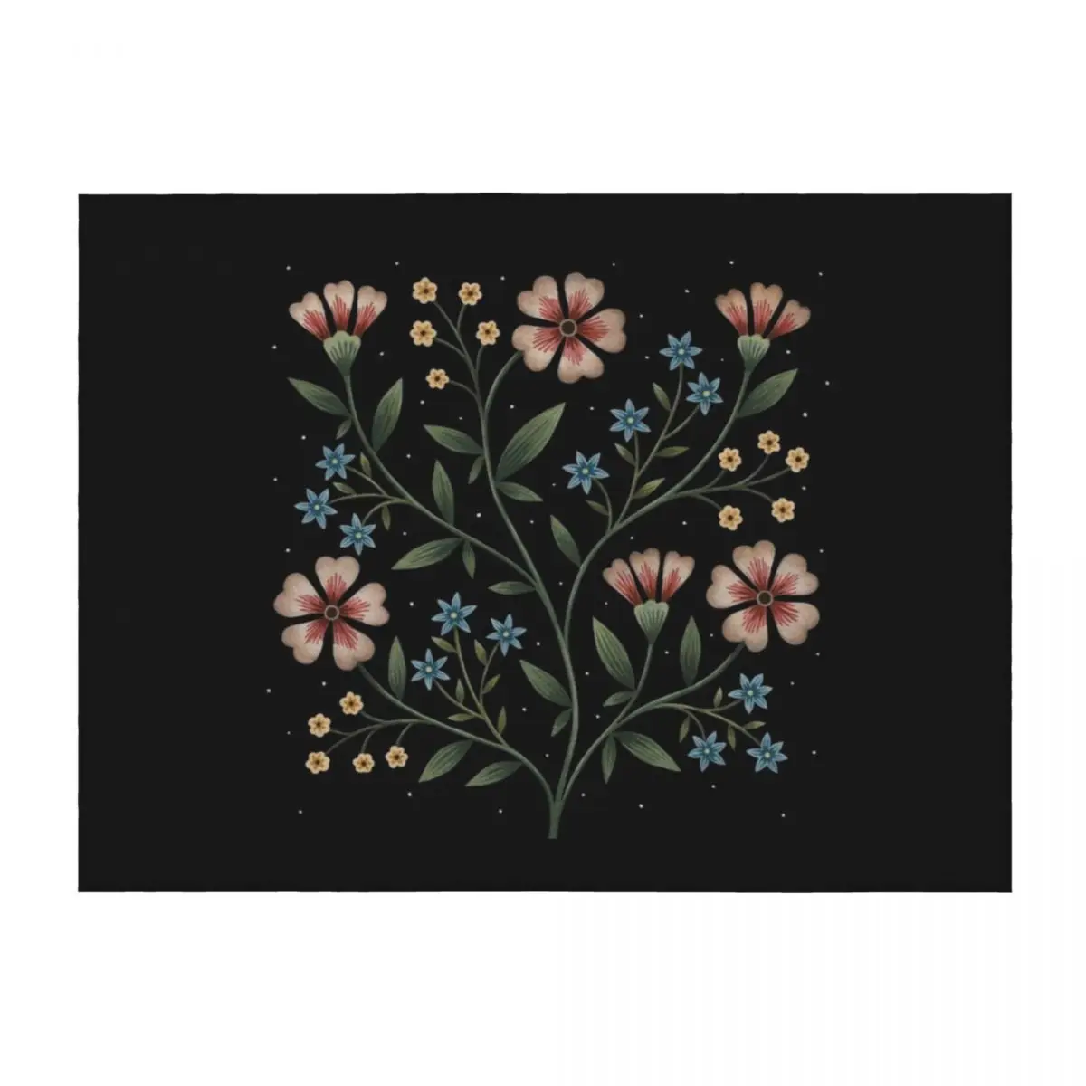 

Flowers in the night Throw Blanket Blankets For Bed Blankets Sofas Of Decoration Sleeping Bag Travel Blankets