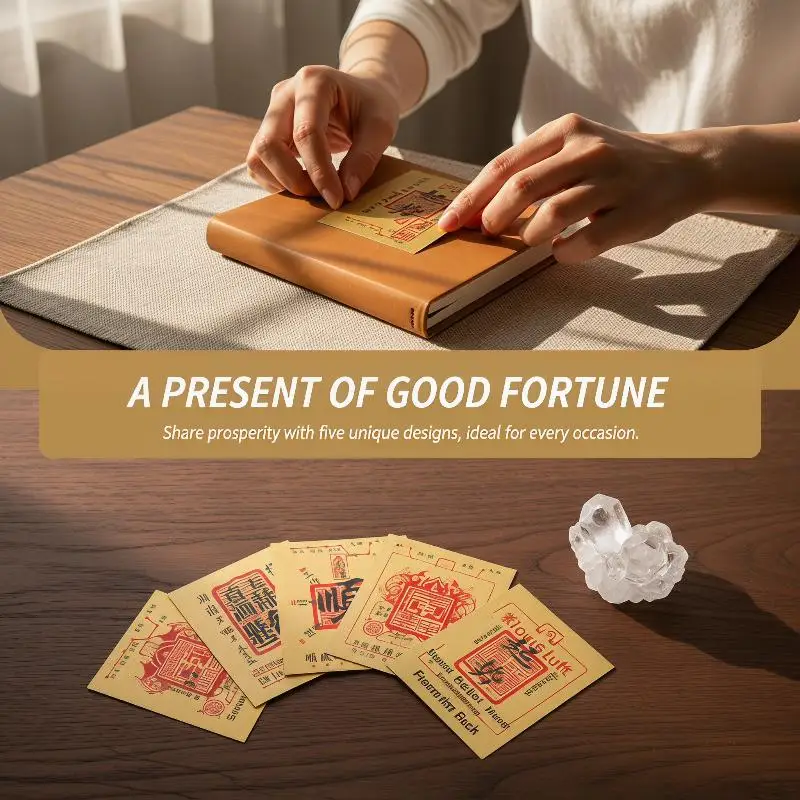 

Attract Wealth with 5Pcs Feng Shui Gold Cards for Lucky Wallet and Phone EnhancementHotsale